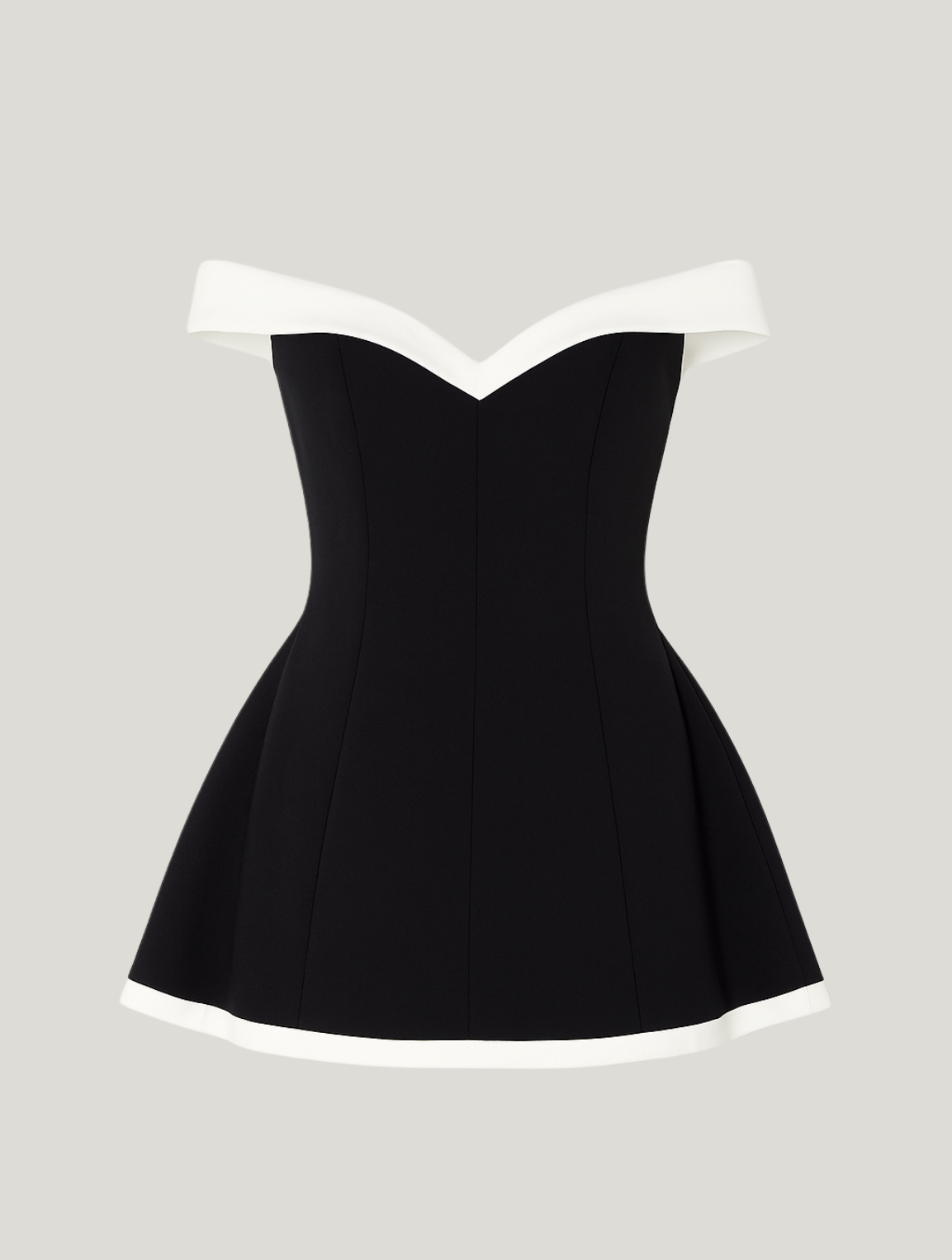 Women's Off-Shoulder Contrast Minidress