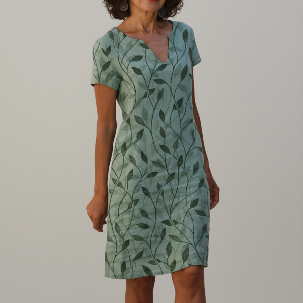 Women V Neck Midi Dress