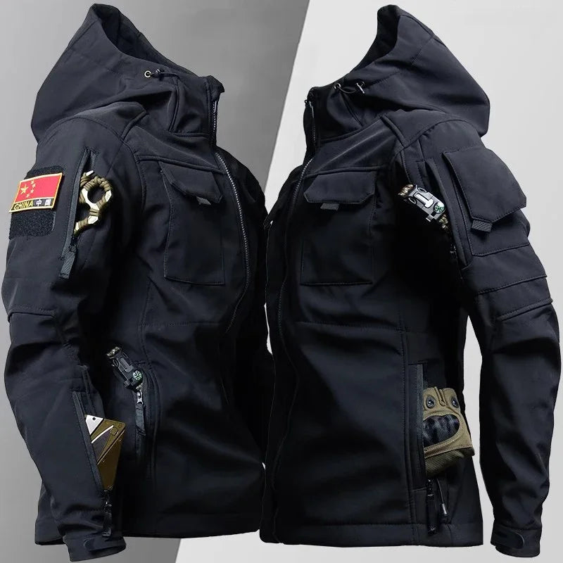Men's Hooded Jacket Cargo Pants Set