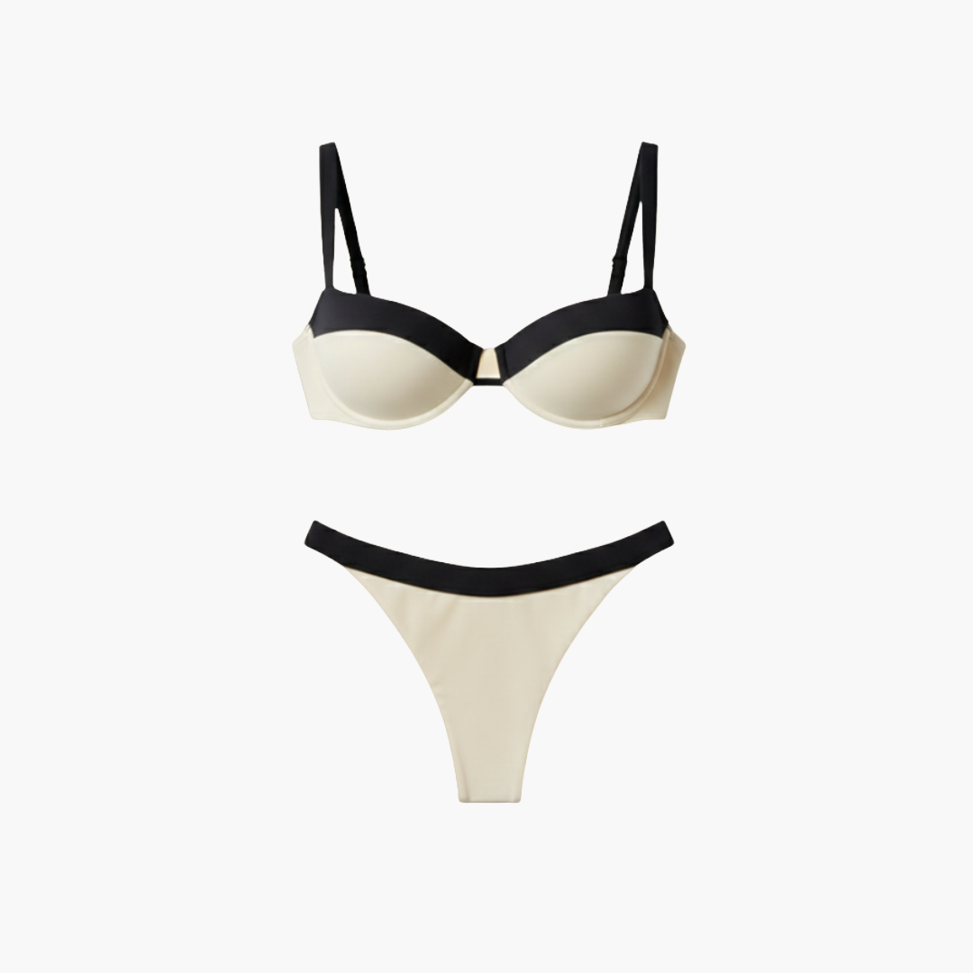 Women's Patchwork Bikini Set Padded Cups