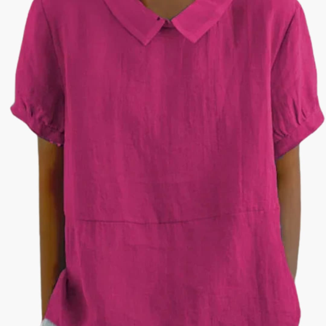 Women's Cotton Blouse Short Sleeve