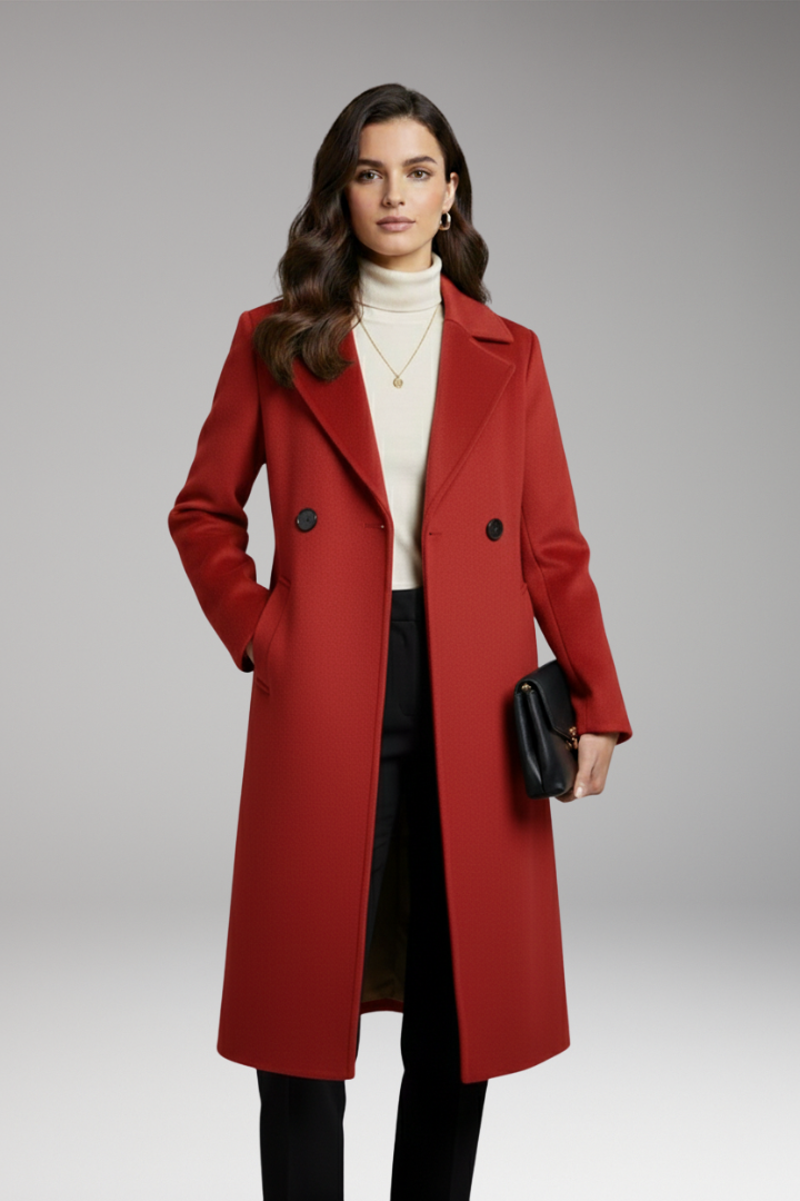 Women's Notched Collar Button Coat