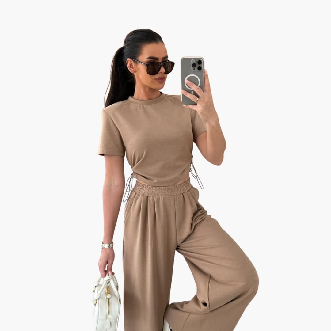 Women's 2 Piece Crop Jogger Set