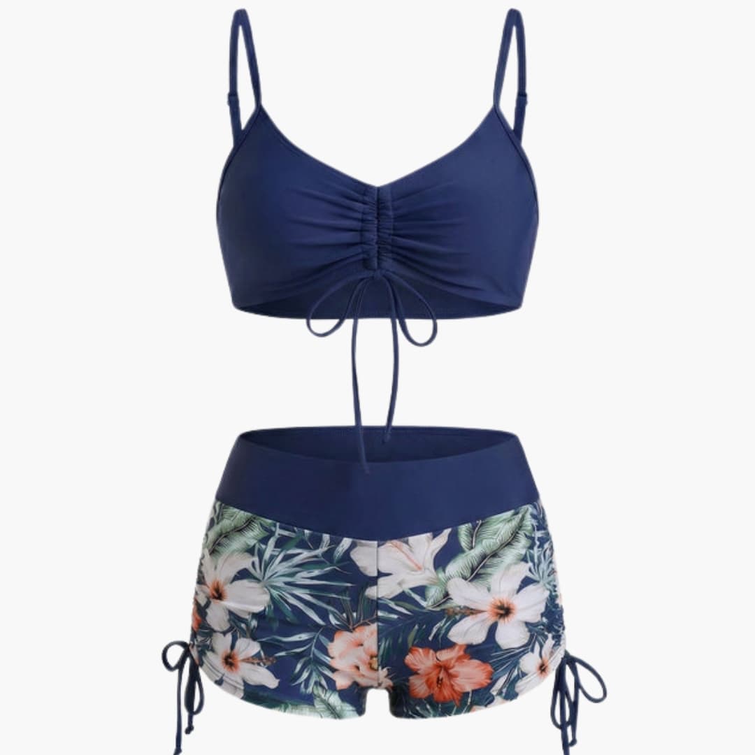 Women's High Waisted Floral Bikini Set