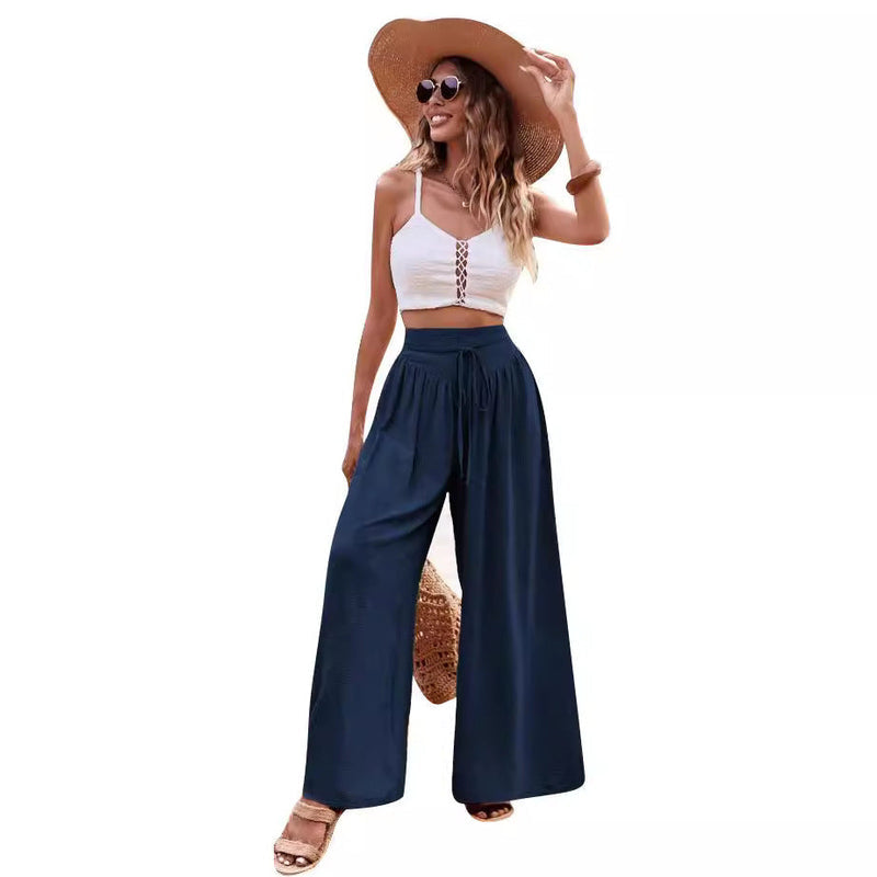 Women's High Waist Palazzo Pants Casual Cut