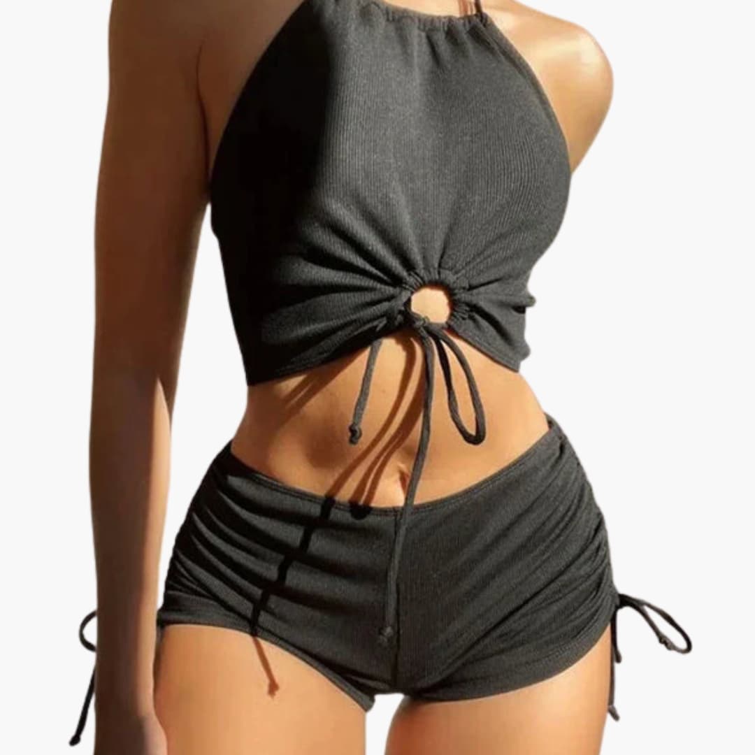 Women's Triangle Two-Piece Swimsuit Tie Side Bikini Set