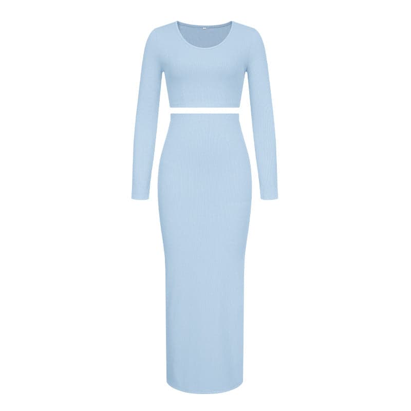 Women's Crop Maxi Skirt Set