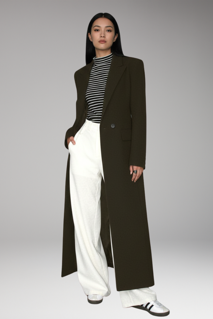 Women's Lapel Collar Blazer with Front Pockets