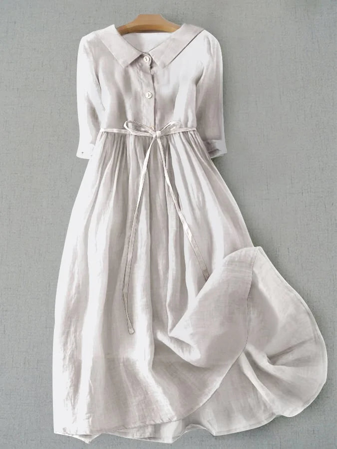 Women's Draped Midi Evening Dress