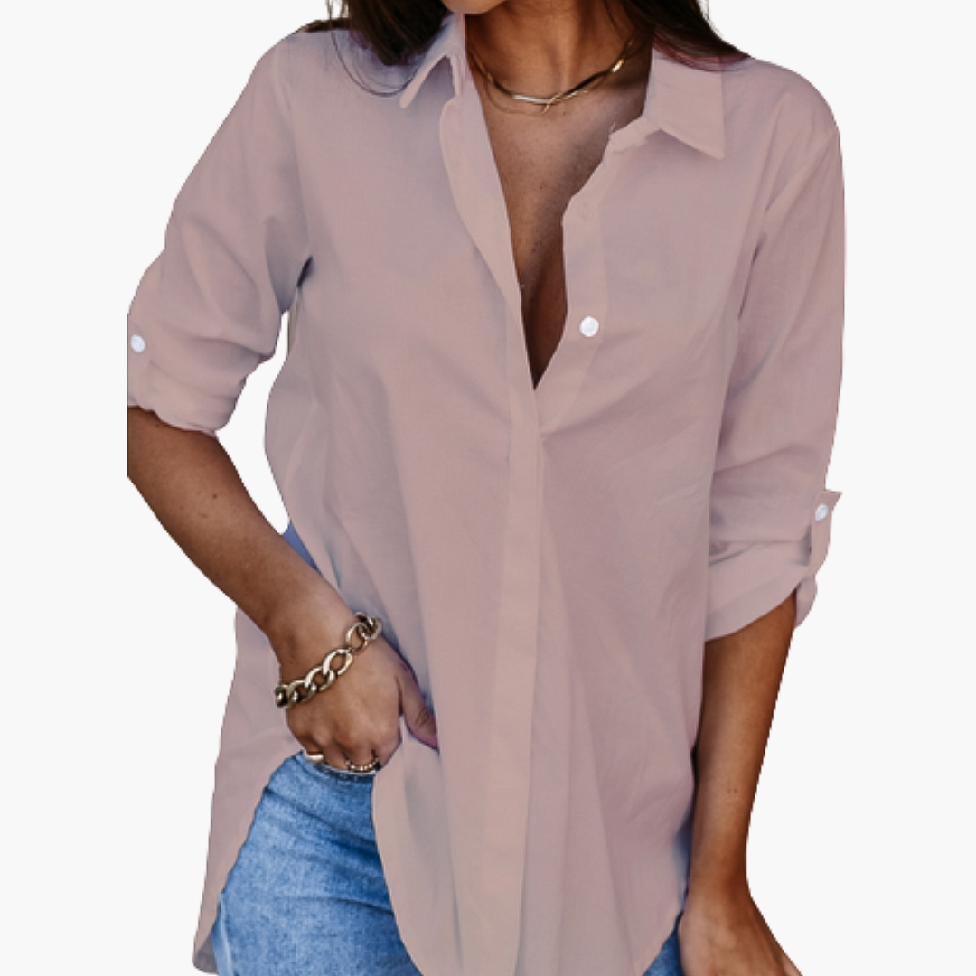 Women's Button Up Collar Shirt