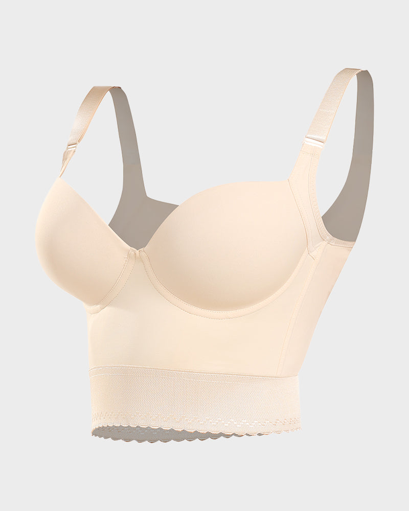 Women's Longline Push-Up Bra With Built-In Shapewear
