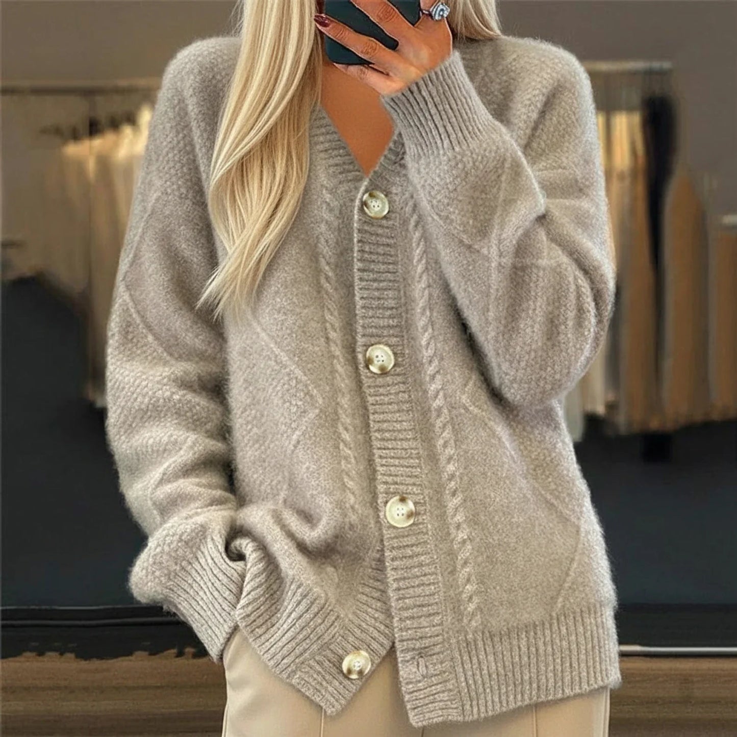 Women's Button Front Knit Cardigan