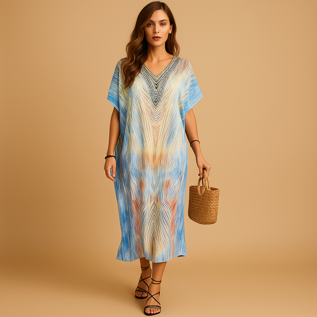 Comfortable breathable maxi dress for women with soft stretchy fabric and flattering fit, ideal for spring and summer occasions.
