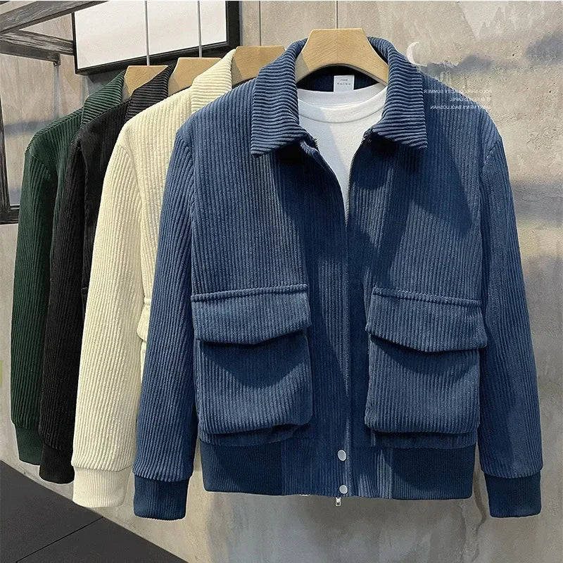 Men's Corduroy Utility Jacket With Pocket