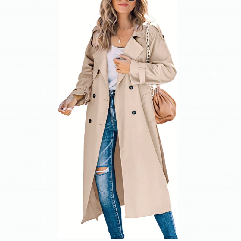 Women's Trench Coat Long Waterproof
