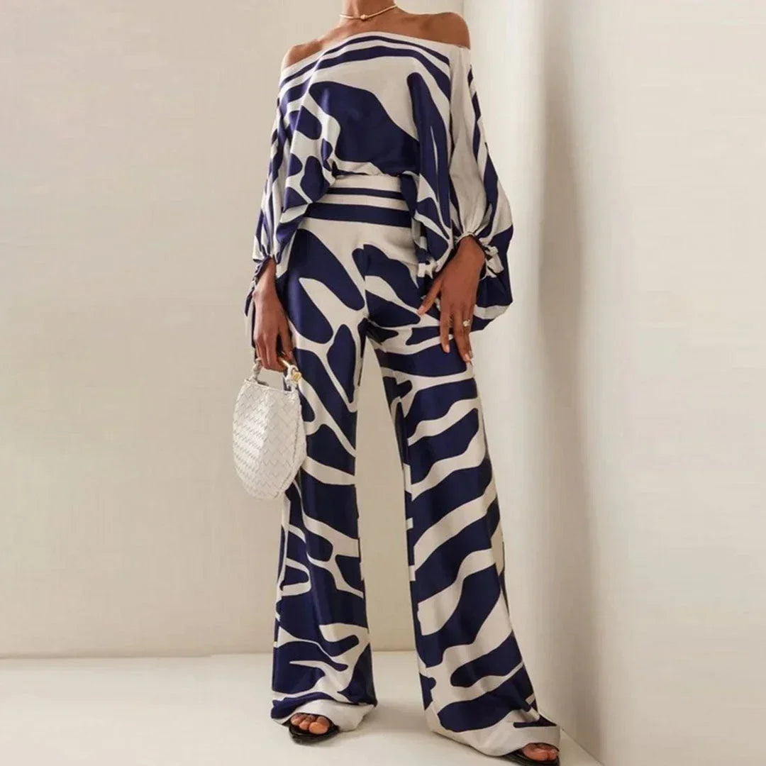Women's Off-The-Shoulder Jumpsuit Straight Leg Pants