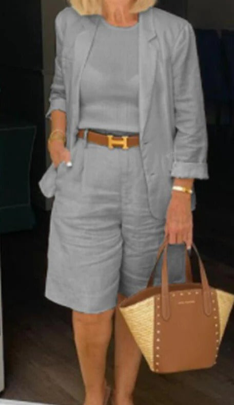 Women's Two-Piece Blazer Suit Set