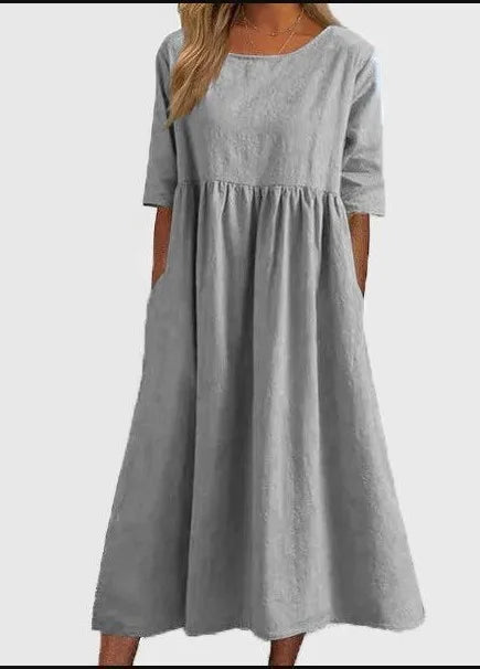 Women's Midi Casual Loose Fit Dress