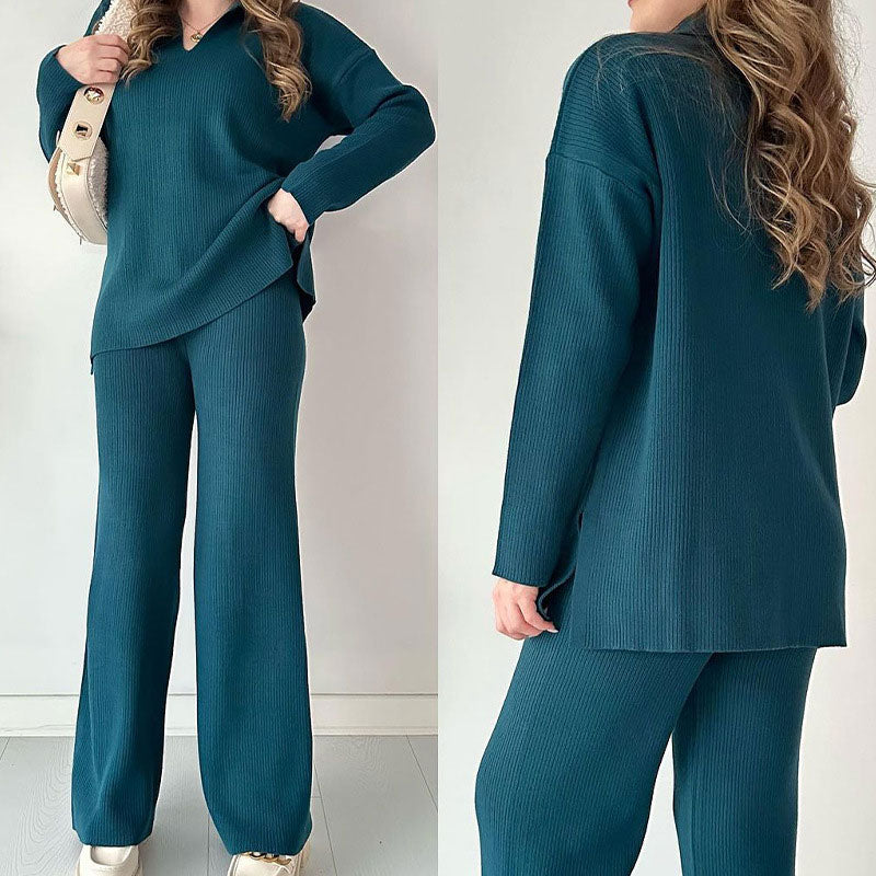 Image of Janine | Women's Wide Leg Two-Piece Set