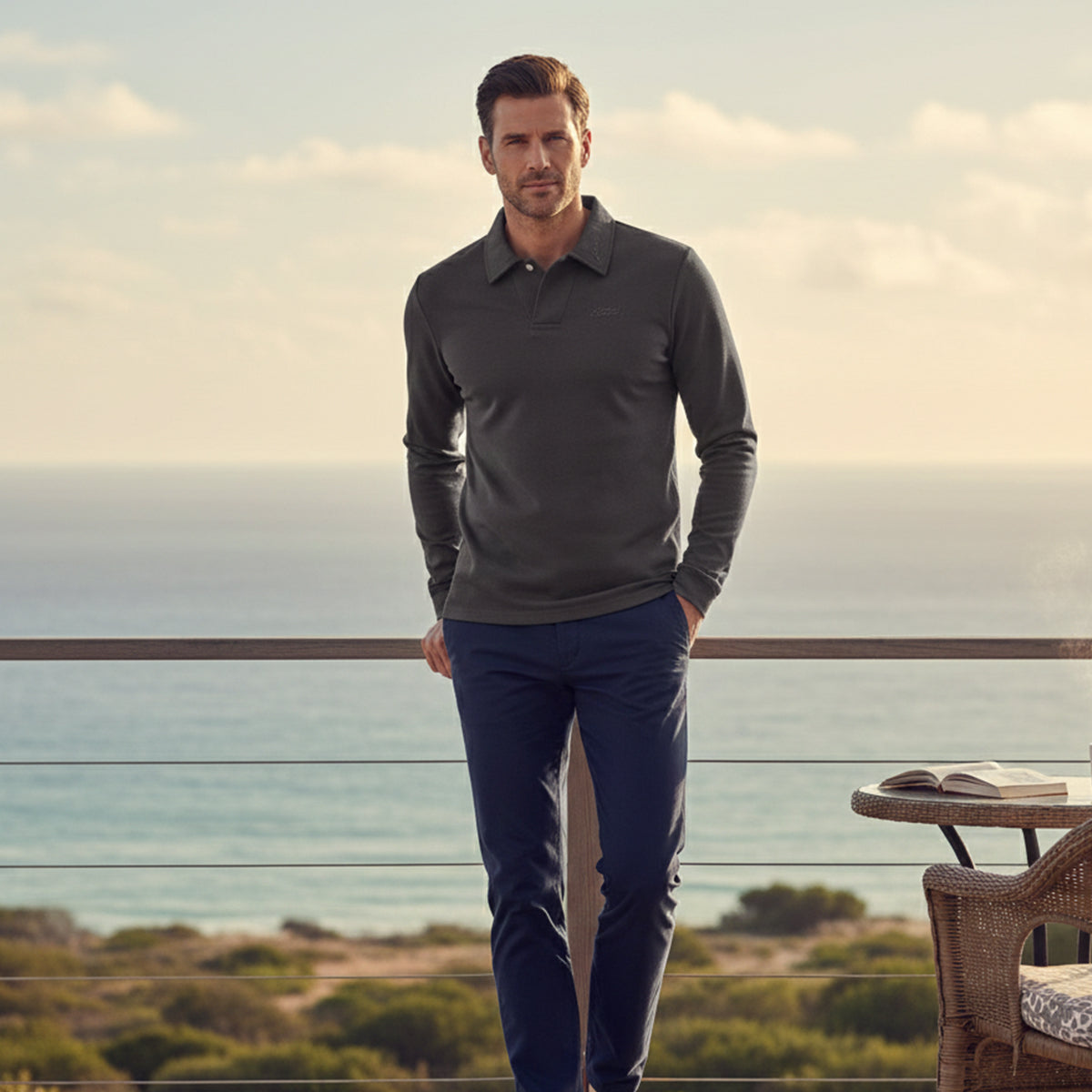 Men's Cotton Long Sleeve Modern Shirt