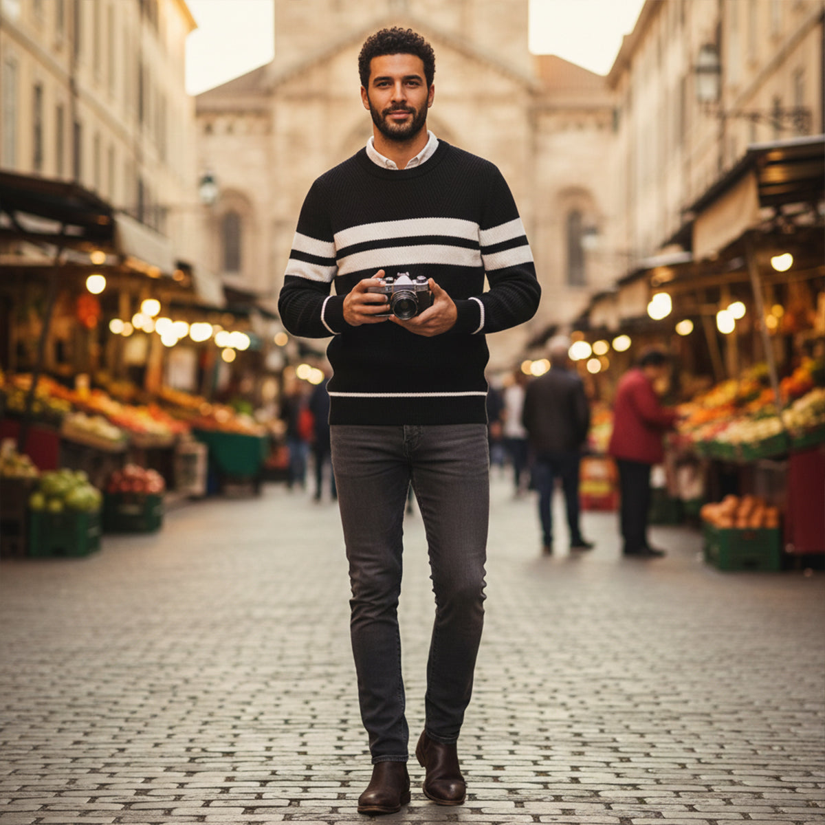 Men's Modern Long Sleeve Sweater Autumn Cotton