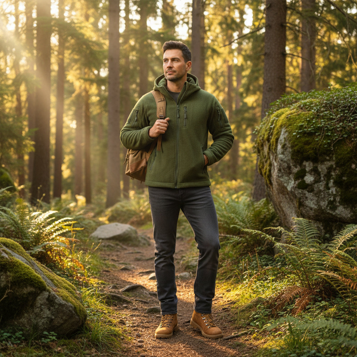 Moray Men's Fleece Hooded Tactical Jacket
