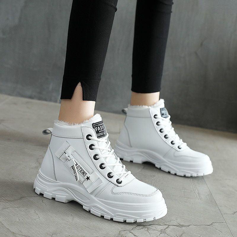 Women's High Ankle Lace Up Boots Lug Sole