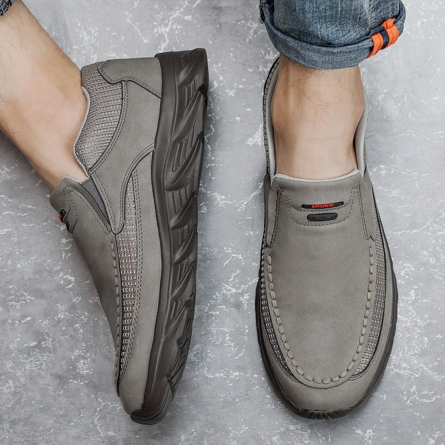 Men's Comfort Loafers Leather Brown