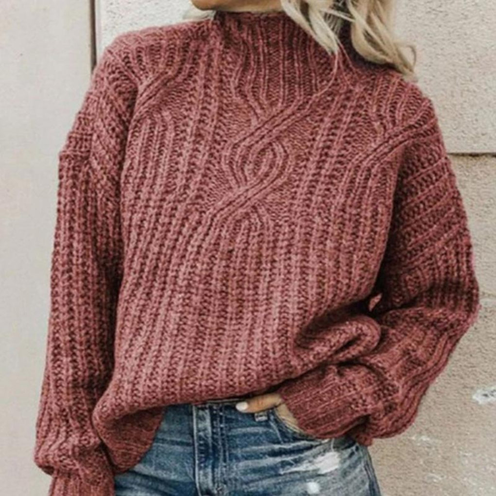 Women's Knit Sweater Subtle Texture