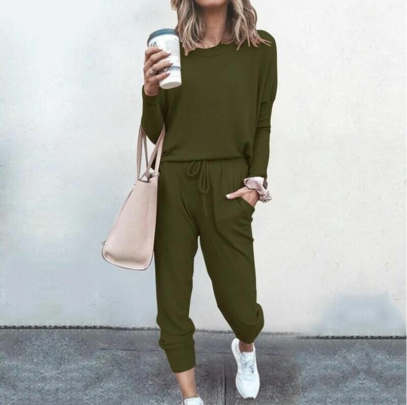 Women's Two Piece Set Straight Sleeves