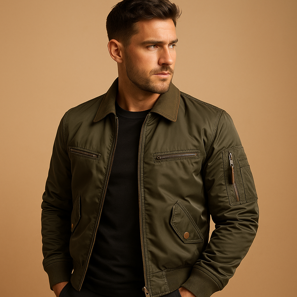 Men's Water-Repellent Bomber Jacket - Vonnera