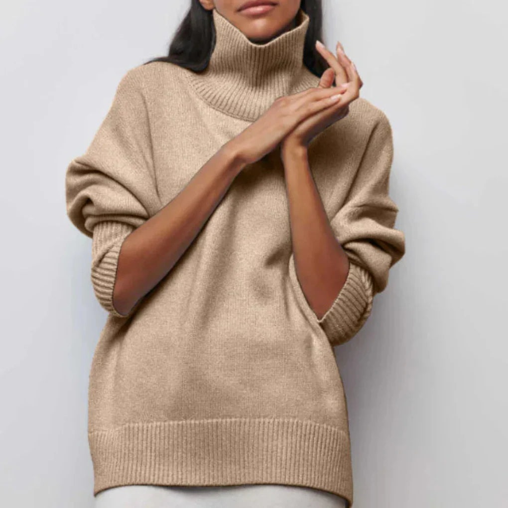 Women's Turtleneck Sweater Knit Winter Layer