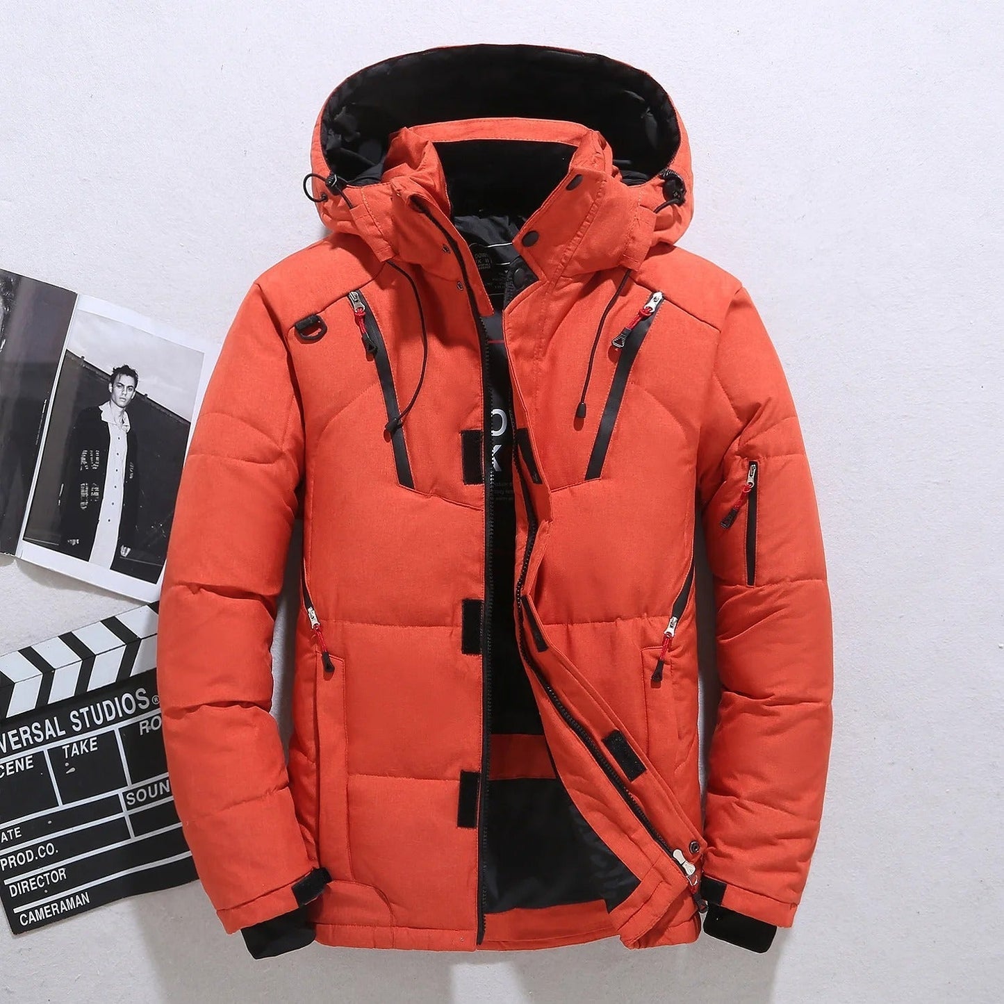 Men's Thick Winter Parka Fur Lined Hooded Jacket