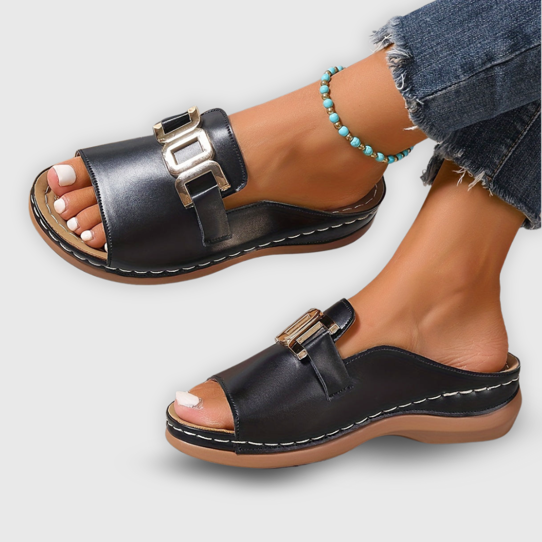 Image of Vivian | Women's Slip-On Flat Slide Sandals