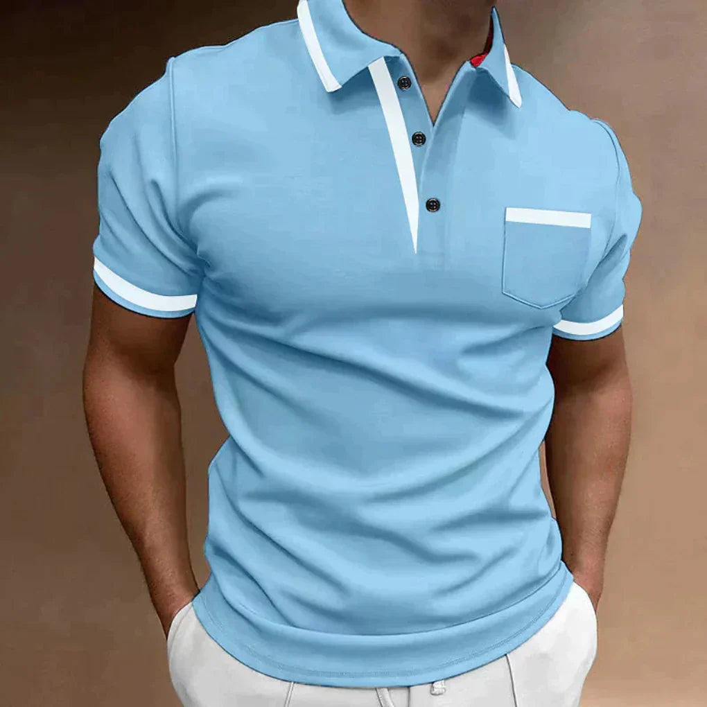 Men's Polo Shirt Cotton Casual White