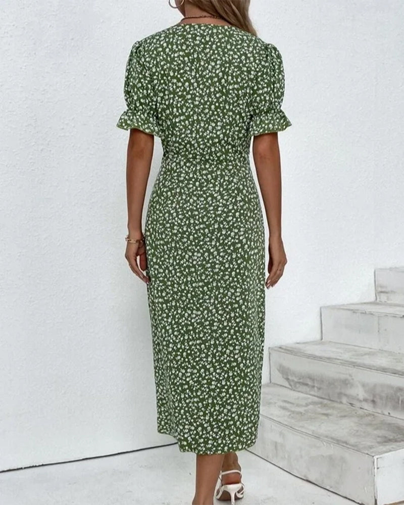 Women's Ruffled Sleeve Dress