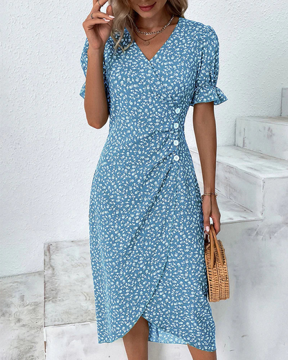 Women's Wrap Midi Dress - Vonnera