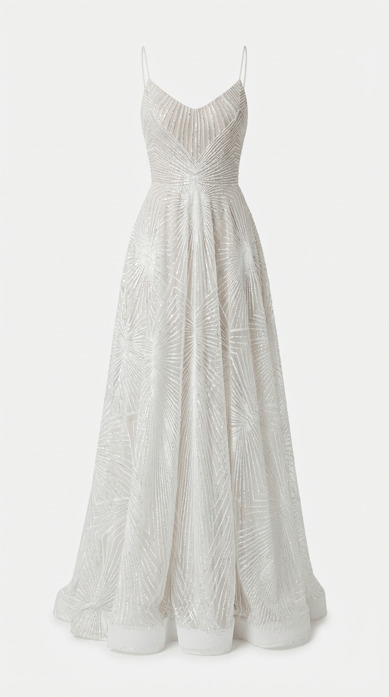 Women's Sequin Maxi Dress White