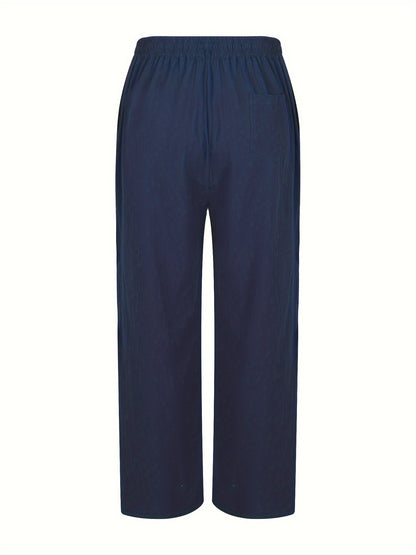 Men's Linen Trousers Breathable Beige
