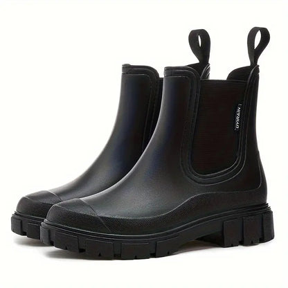 Women's Waterproof Rain Boots Slip-Resistant Lug Sole