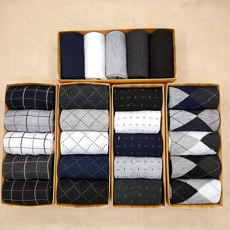 Men's Classic Pattern Socks Modern Comfort - Vonnera