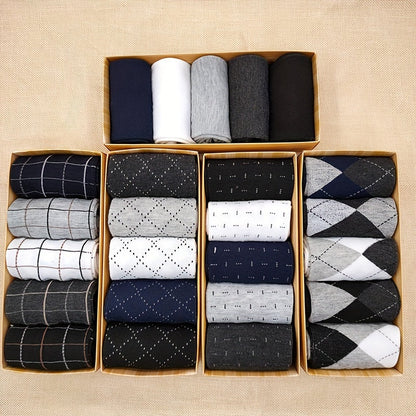 Men's Classic Pattern Socks Modern Comfort - Vonnera