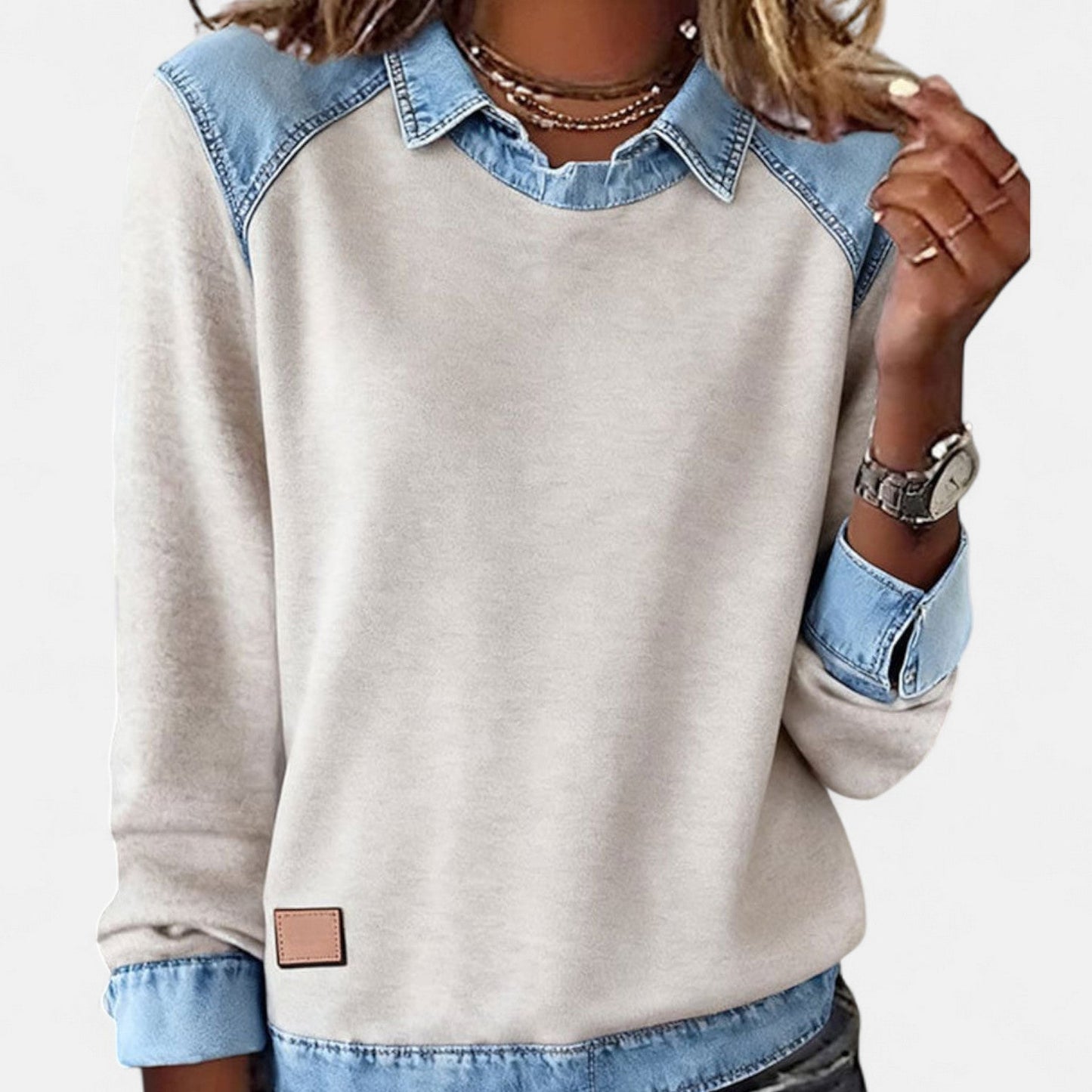 Women's Collared Long Sleeve Sweater - Vonnera