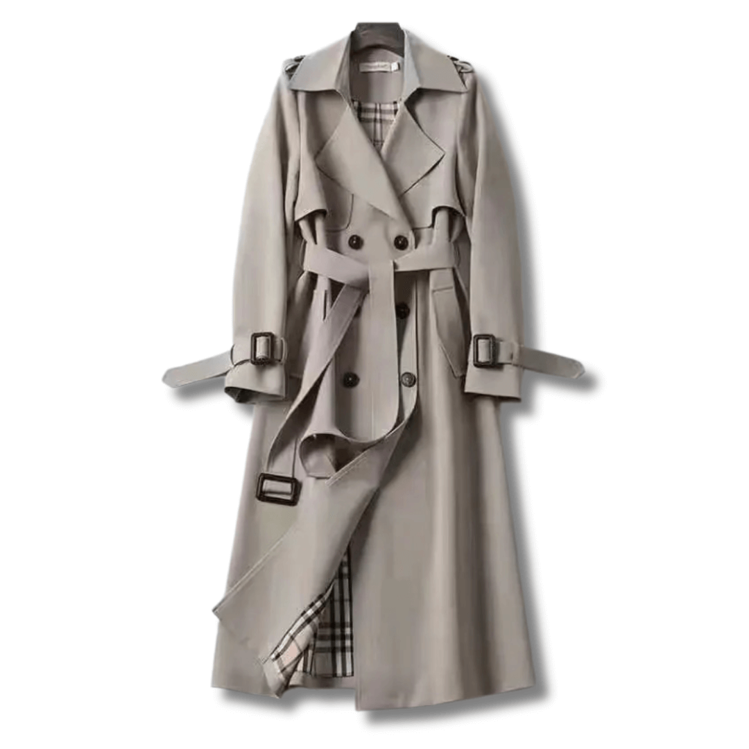 Women's Double-Breasted Trench Coat Classic Water-Resistant