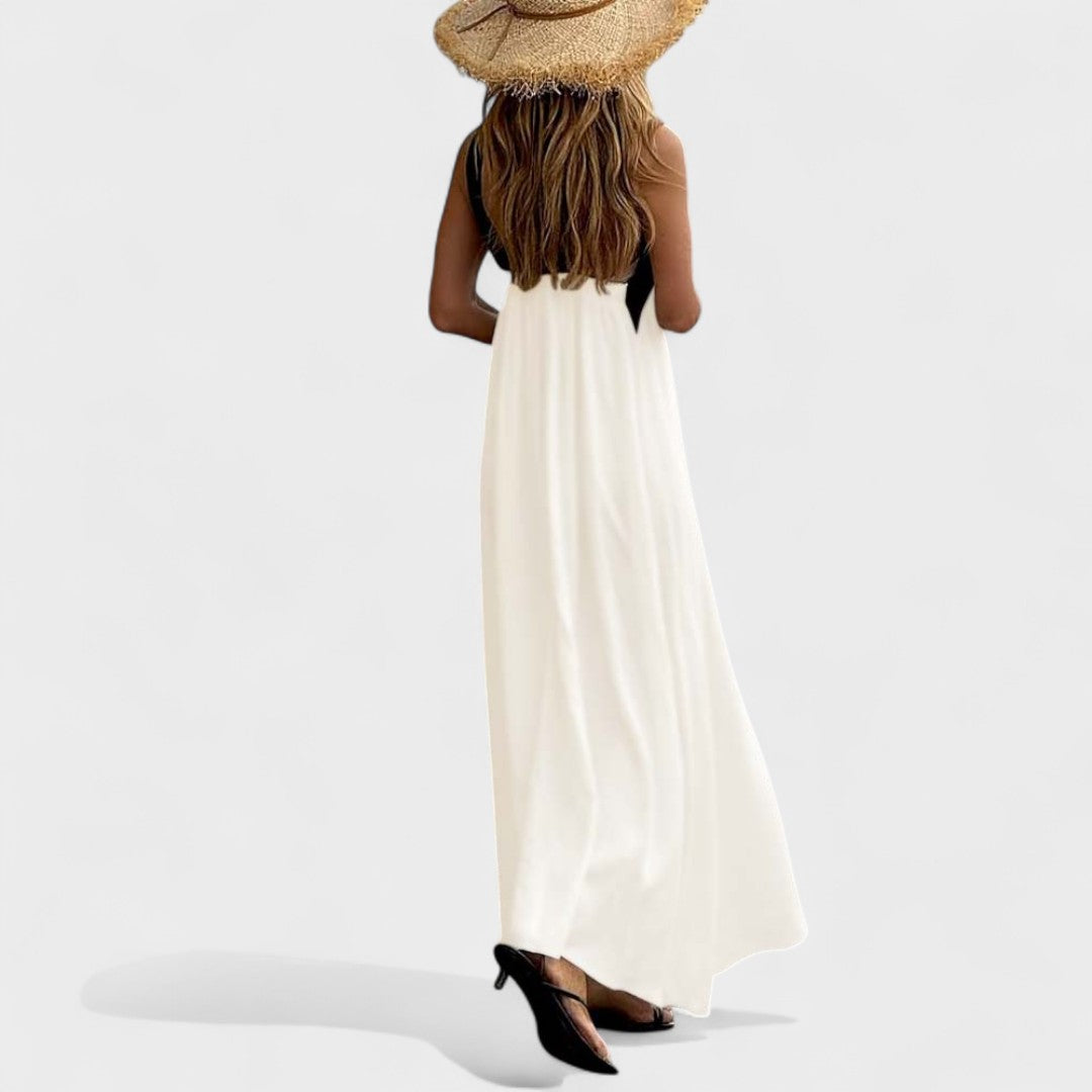 Women's Sleeveless Maxi Dress Cross Straps