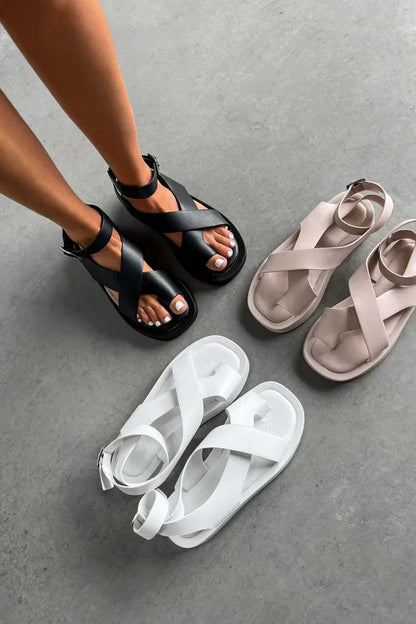 Women's Flat Buckle Sandals Platform