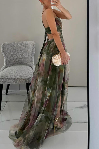 Women's Floral Maxi Dress Elegant