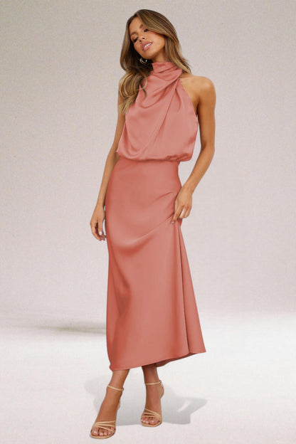 Elegant Women's Halter Neck Dress