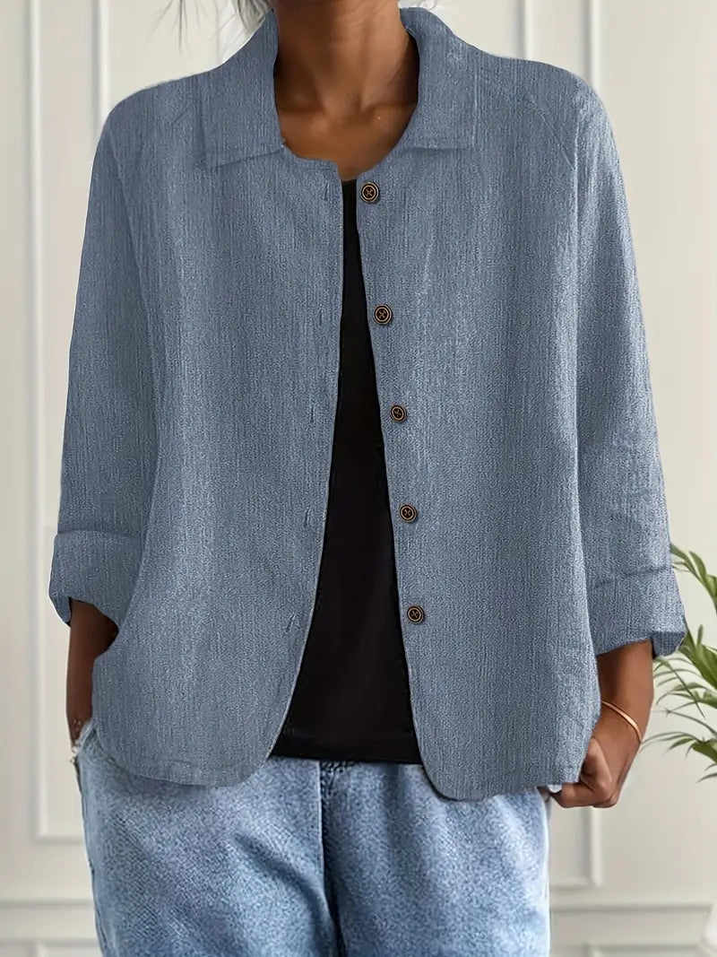Women's Button-Front Casual Blouse