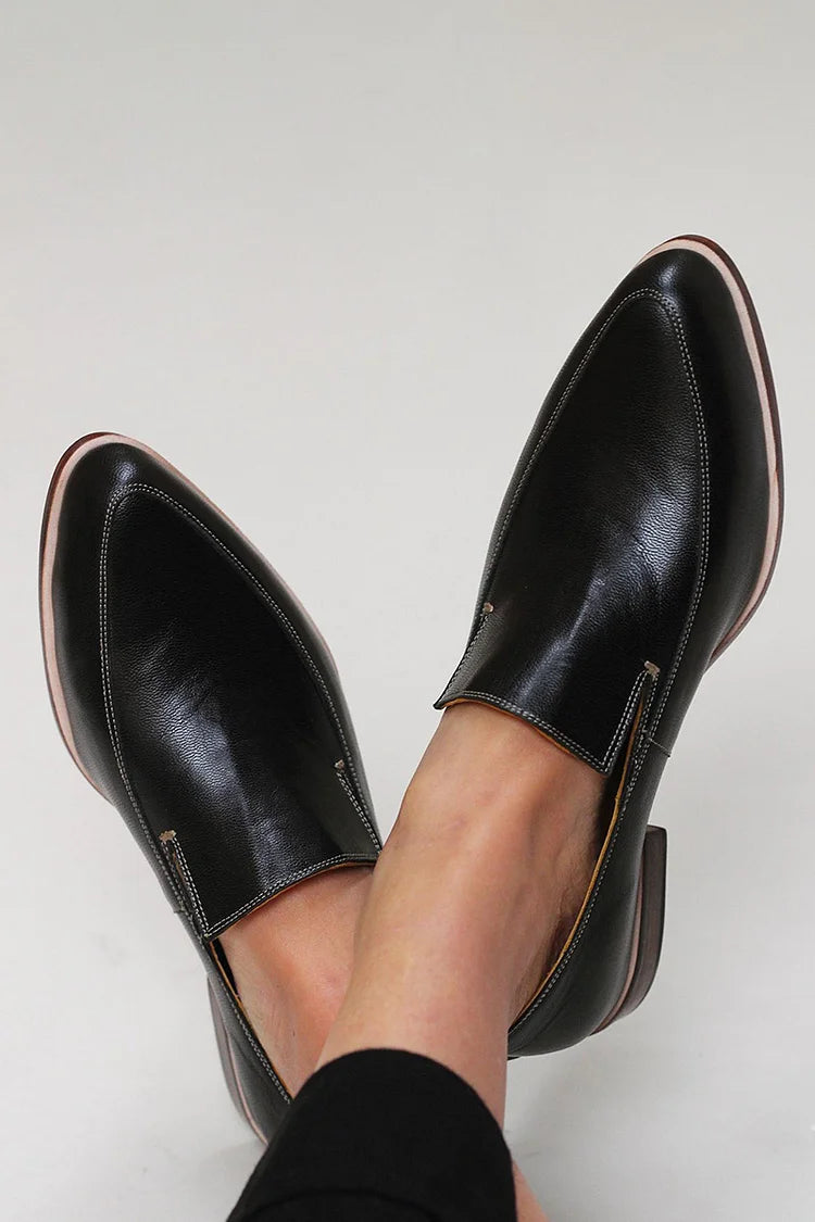 Minimalist Leather Loafers - Vonnera